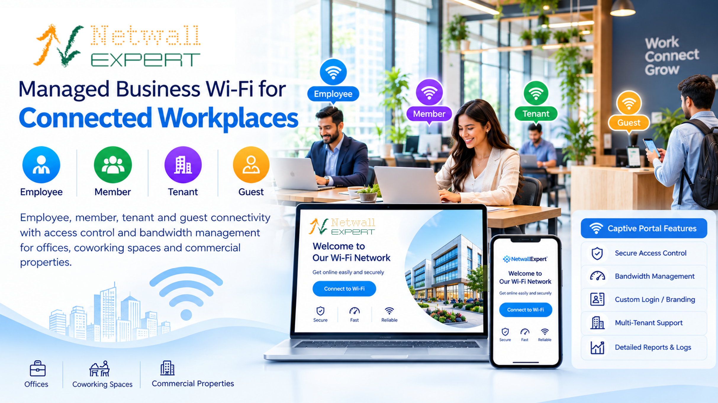 Managed Business Wi-Fi for Connected Workplaces - Netwall Expert