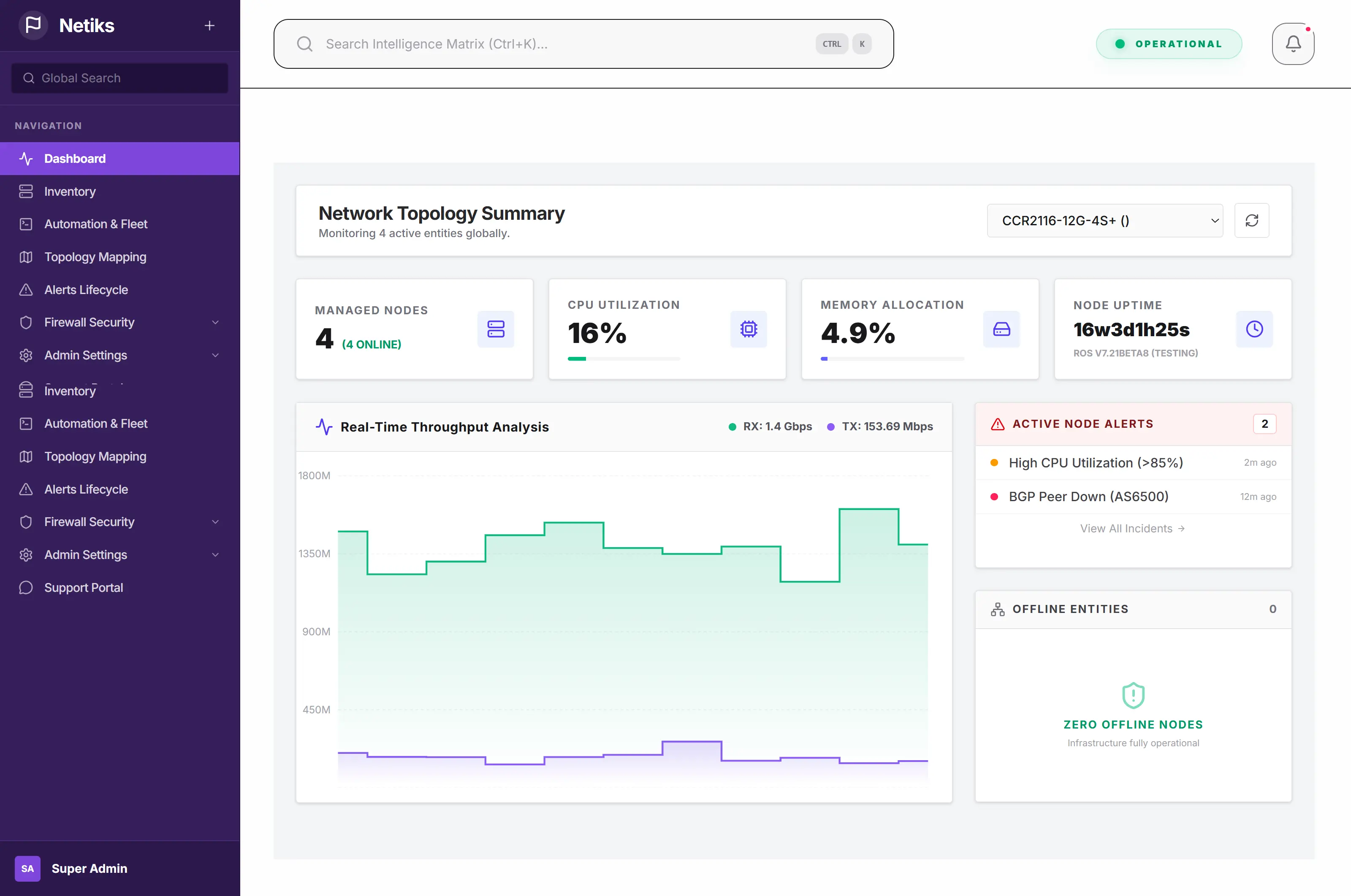 Netiks Network Automation Dashboard